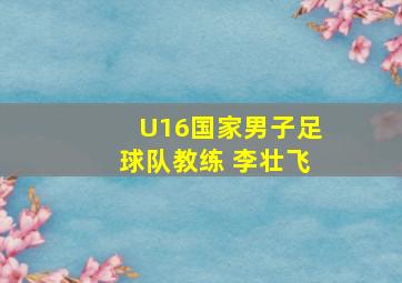 U16国家男子足球队教练 李壮飞